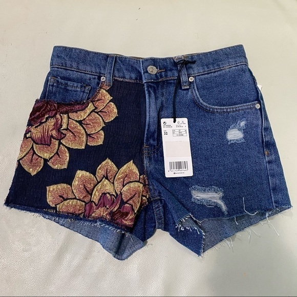 Mango Denim Embroidered Shorts - Picture 4 of 10
